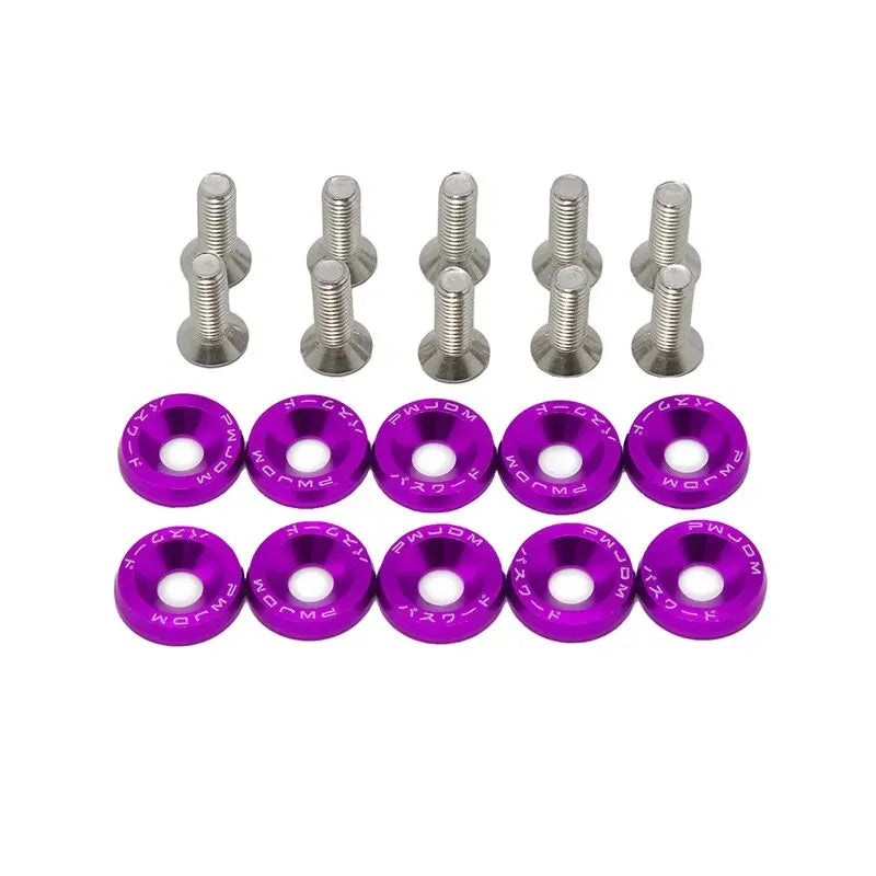 10 PCS M6 Car Modified Fasteners Fender Washer Bumper Engine Concave Screws Fender additional angle