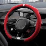 Universal Non-Slip Suede Car Steering Wheel, O/D-Type Steering Covers Wheel Booster Protect Cover for Car Anti-skid Accessories
