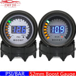 52mm Turbo Boost Gauge | Universal Car Turbo Meter with Sensor for Gasoline 12V