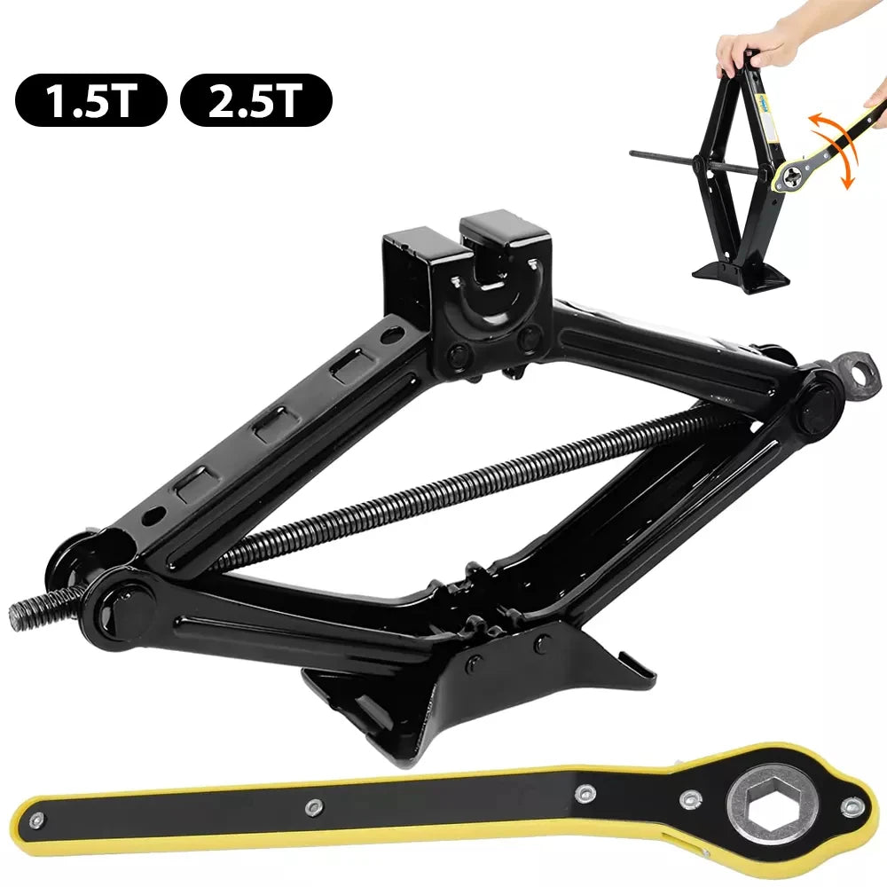 2.5T 1.5T car jacks 2 in 1 Manual Lift Jack Car Repair Tool Lifting Tool with Labor-saving Ratchet W