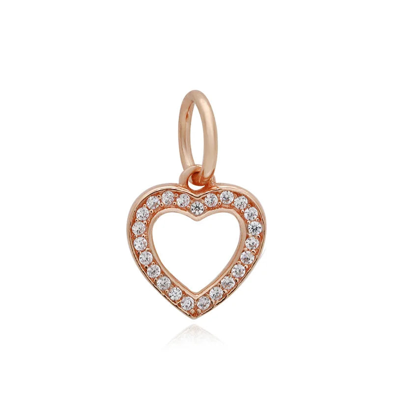 925 Sterling Silver Trinkets Rose Gold Locks And Keys Charm Of 925 Chain Bead Fit Ori lifestyle view