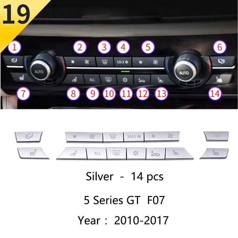 For BMW 5 Series GT F07 528 535i Carbon Fiber Car Styling Center Console Lid Armrest Box Trim Protective Cover Auto Accessories