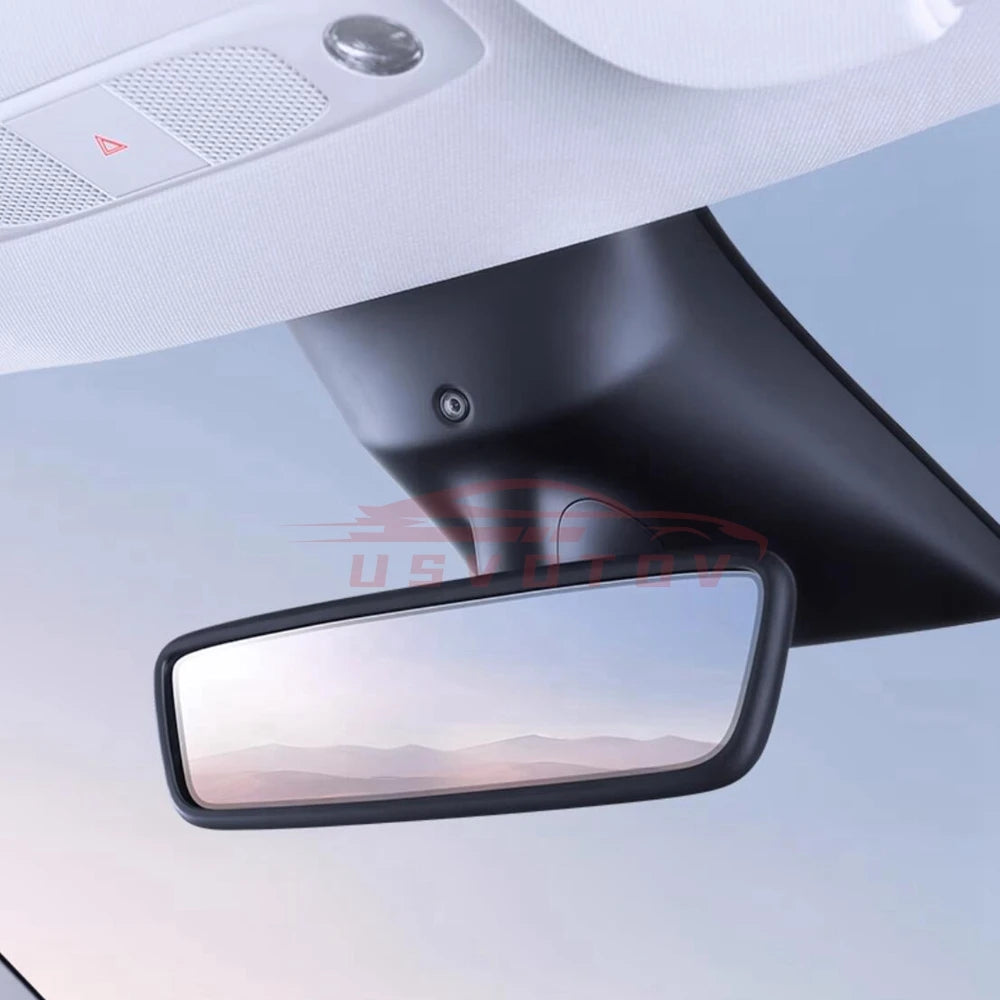 Tesla Rear View Mirror Protector Frame | Silicone Edge Cover for Model 3 Y S X additional angle