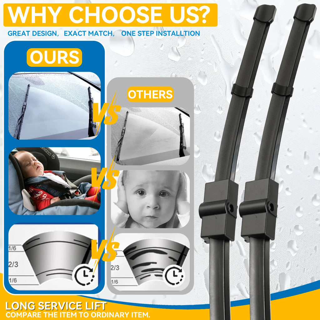 Windshield Windscreen Wiper Blades For Ford Focus MK 2 2004 2005 2006 2007 2008 2009 2010 2011 Front Window Wiper Car Accessory