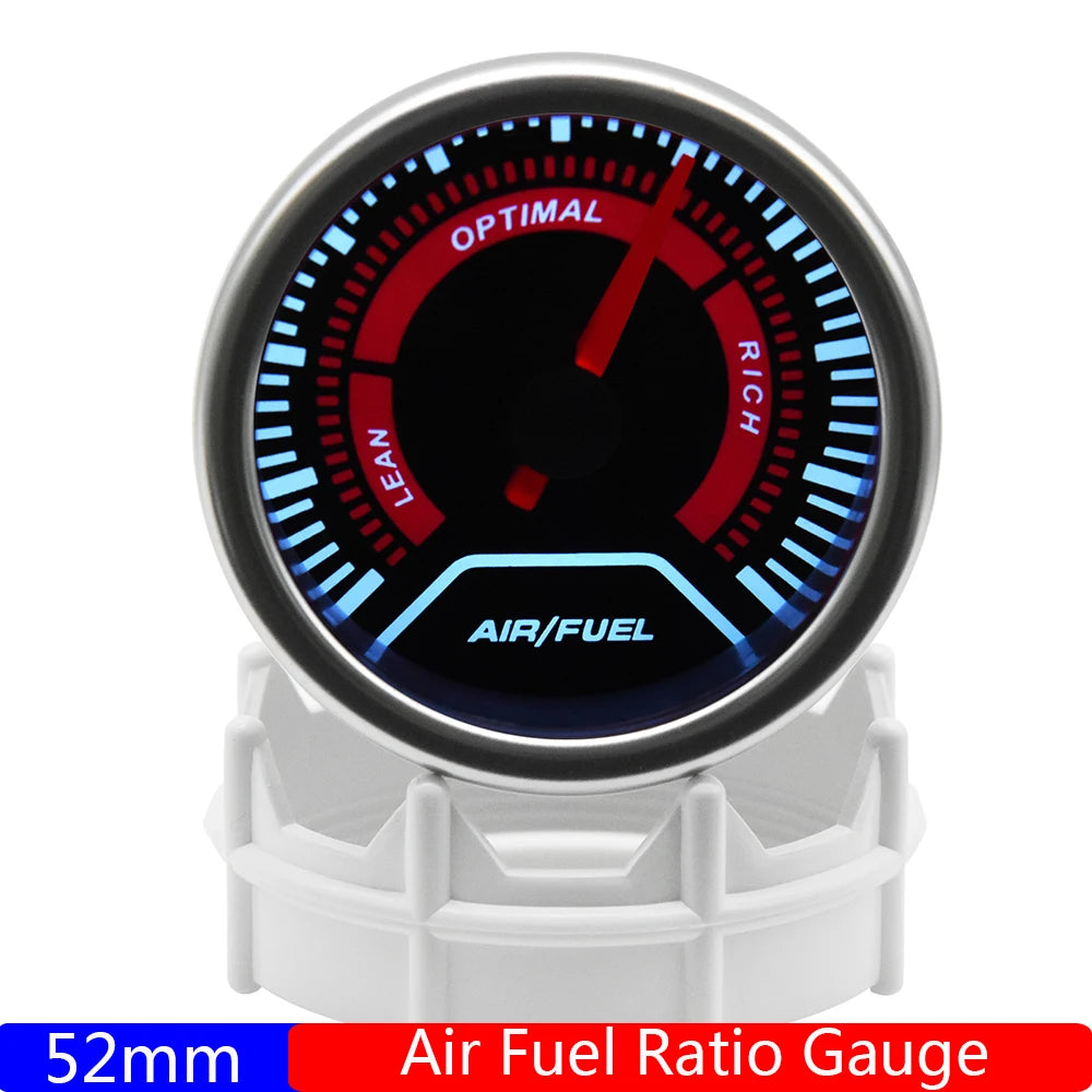2" 52mm Car Turbo Boost Gauge Set | 12V Smoked Lens Gauges for Gasoline Cars close-up view