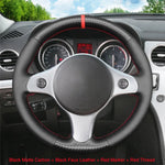 Black Faux Leather Car Steering Wheel Cover for Alfa Romeo 159 2005-2012 Brera Spider Sp detail view