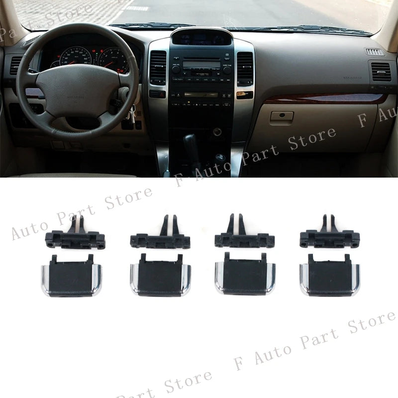4PCS For Toyota Land Cruiser Prado 120 LC120 2003-2009 Front  Air Conditioner Outlet Air Conditioning Vents Tab Clip Repair Kit
