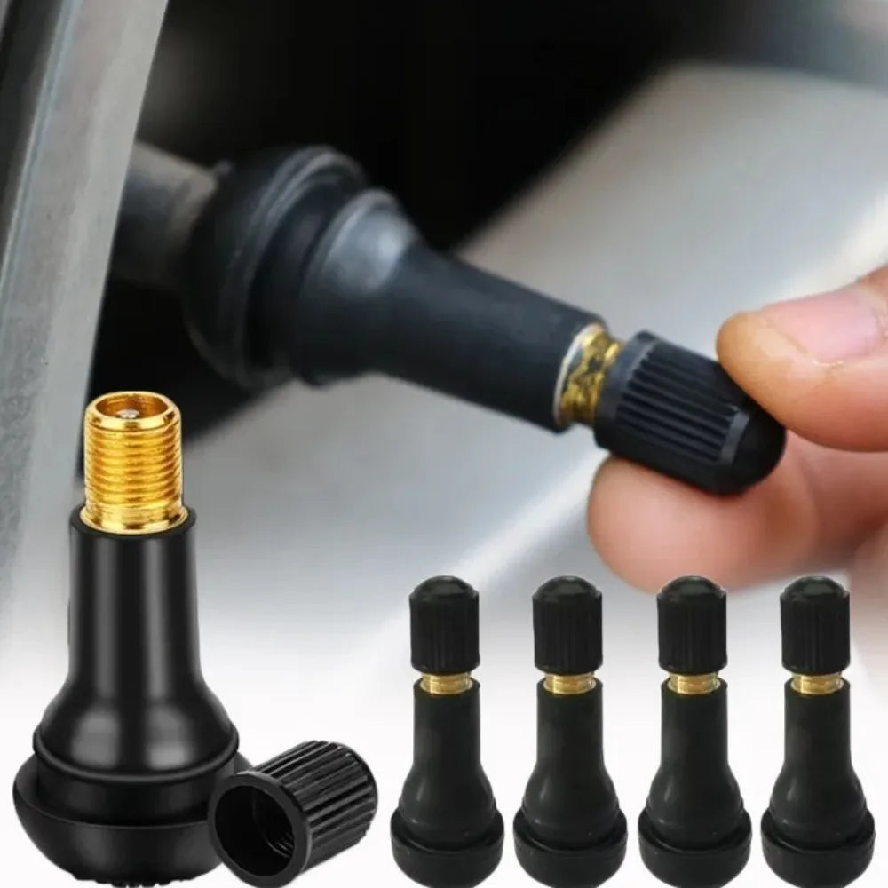 TR413 Tire Air Nozzle Valve Stem Set | 10 or 25 Pack Rubber Snap-in Car Accessories