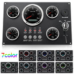 Engine Dash Instrument Panel 5 Gauge Set | 7 Color LED 85mm Tachometer for RV Boat Custo detail view