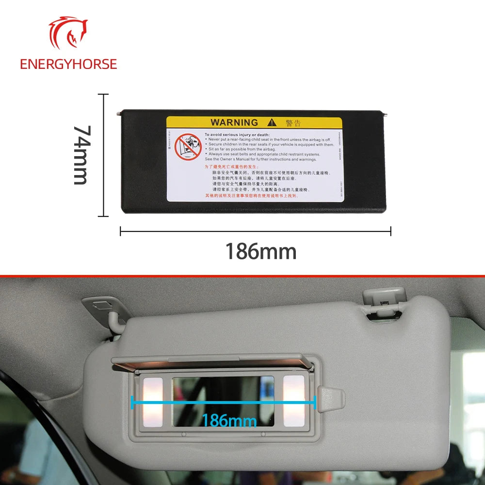 For Peugeot 308S 408 508 Car Interior Mirror Makeup Mirrors Cover Auto Sun-Shading Visor Mirror Cover For Peugeot 3008 4008 5008