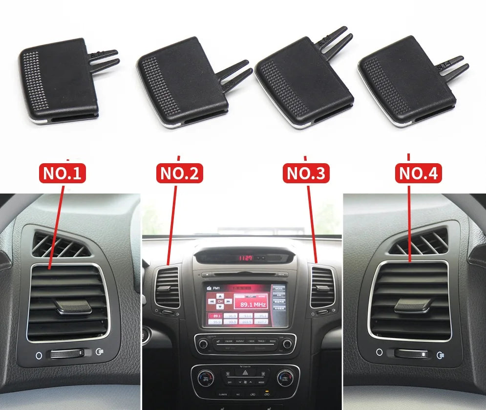 Car Front Air Conditioning AC Vent Outlet Tab Leaf Adjust Clip Repair Kit for Kia Sorento