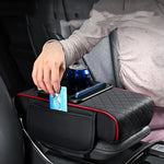 Auto Center Console Armrest Height Pad, Armrest Cushion Cover with 2 Cup Holders, All-Se detail view
