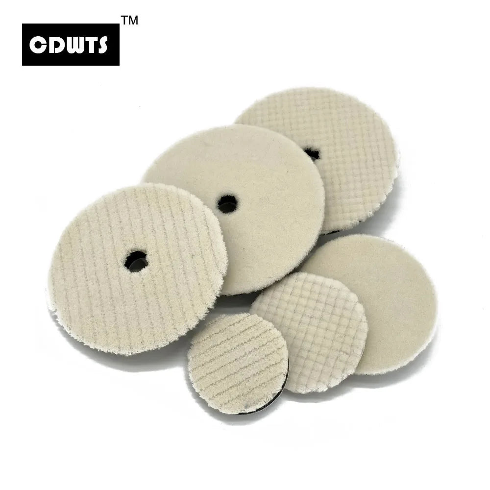 CDWTS 3/4/5/6 Inch Japan Wool Polish Pad for DA RO Car Polisher | Cutting Pad for Car Cleaning