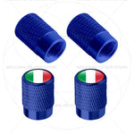 4Pcs Aluminum Motorcycle Car Tire Valve Caps with Germany France Italy Flag Emblems | alternate view