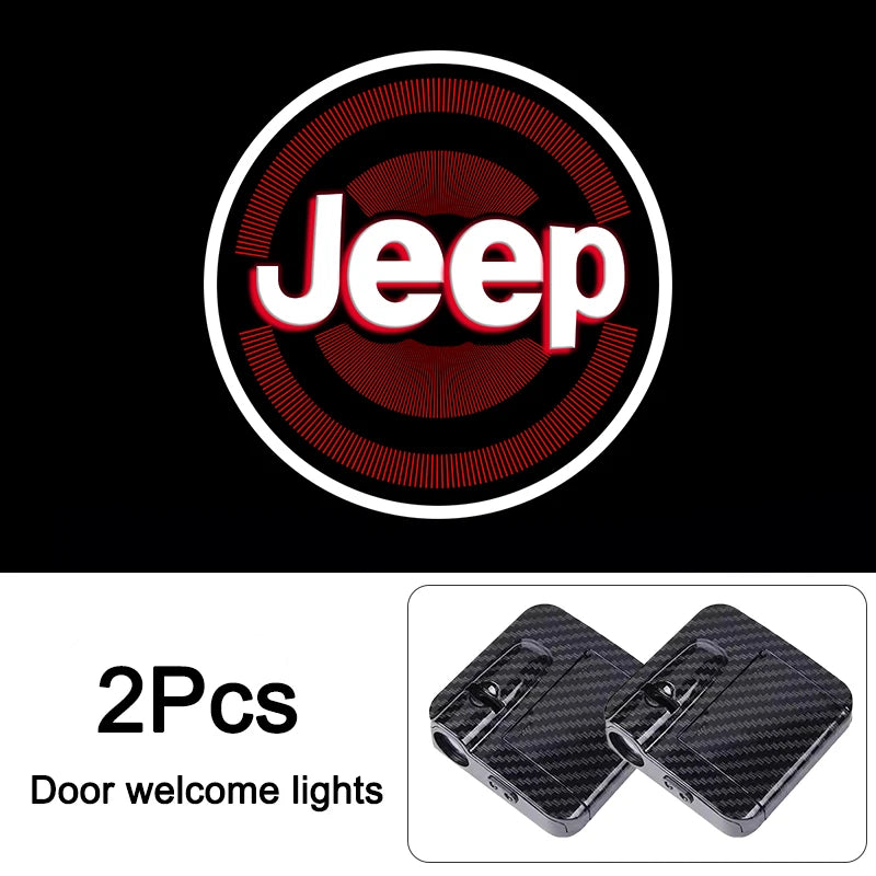 Jeep LED Car Door Logo Welcome Light Projector | HD Ghost Light for Renegade Compass Gra detail view