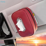 Car Tissue Box Holder Sun Visor Tissue Case With Fix Strap