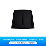 Silicone Wireless Charger Pad for Tesla Model 3 Highland 2024 2025 | Center Console Non- detail view