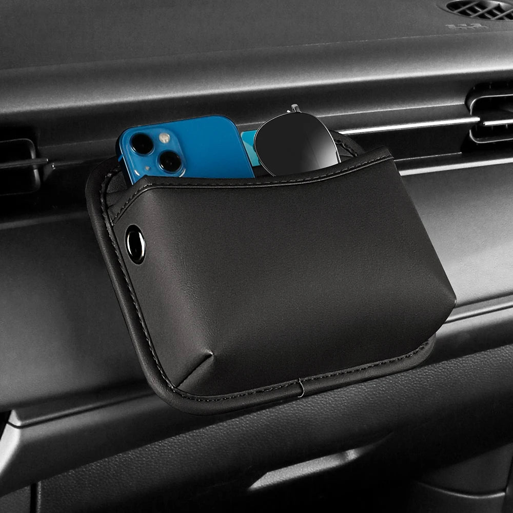 Self Adhesive Car Storage Pocket | Sticky Organizer Bag for Seat Back, Side Door, and alternate view
