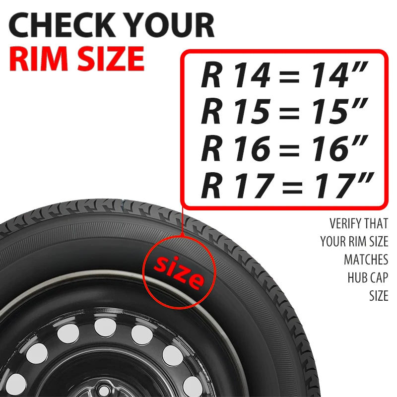 14 15 16 17inch Hub Cover for Iron Rim Wheel Cover Set of 4 Steel Sports Caps Rim 14 Plastic Hubcap for R15 Tire Car Accessories