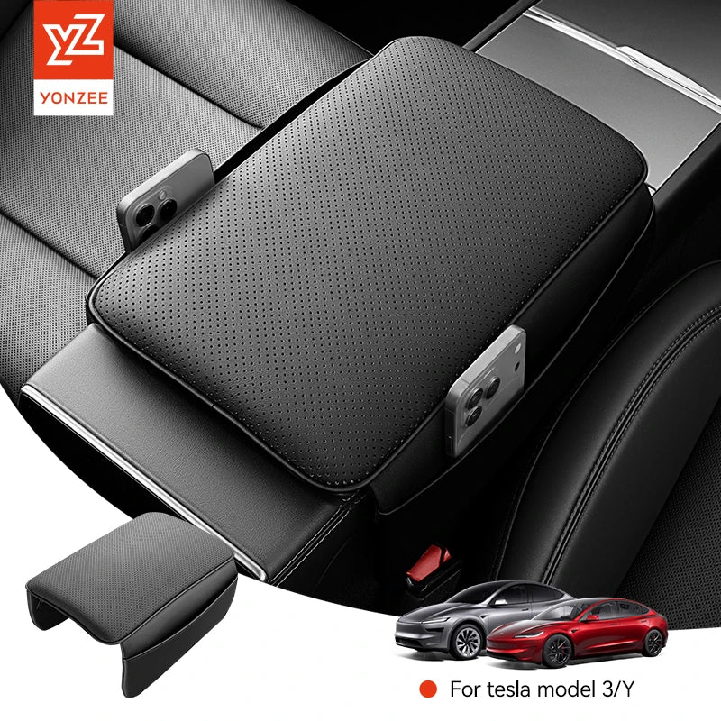 YZ for Tesla Model YL 3 Y Highland Juniper Center Console Central Box Armrest Pad Rest Lid TPU Soft Case Cover Car Accessories