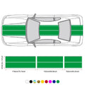 Car Stickers 6pcs Kit | Full Body Vinyl Decals Racing Stripe Design for Roof Hood Doo alternate view