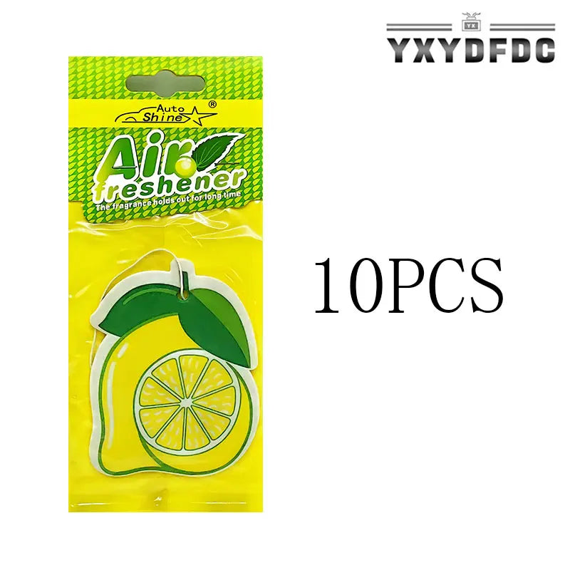 Fruit Car Air Freshener | Natural Aromatherapy Tea Paper Hanging Perfume close-up view