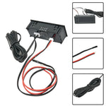 3 in 1 Vehicle Thermometer Voltmeter Clock | LED Digital Display for 12V Cars alternate view