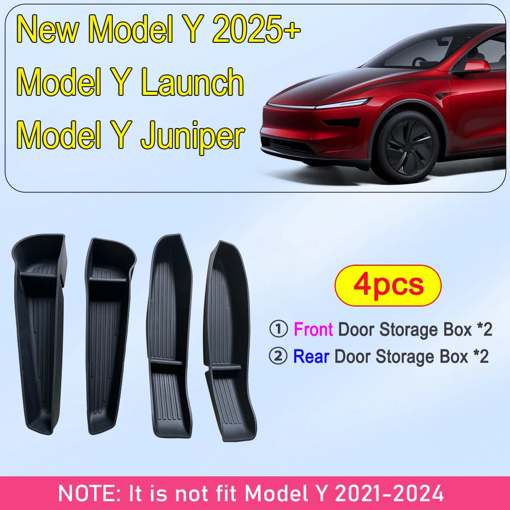Door Side Storage Box | Armrest Tray Organizer for 2025 2026 Tesla Model Y Juniper Mo alternate view