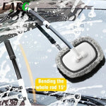 Car Wash Brush Mop Kit Cleaning Brush Chenille Microfiber Car Wash Brush Telescopic Long Handle Cleaning Mop Car Cleaning Tool