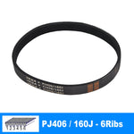 VEGA V-Belt PJ406 160J 4/5/6/7 Ribs For DIYModel Motor Belt Parts close-up view