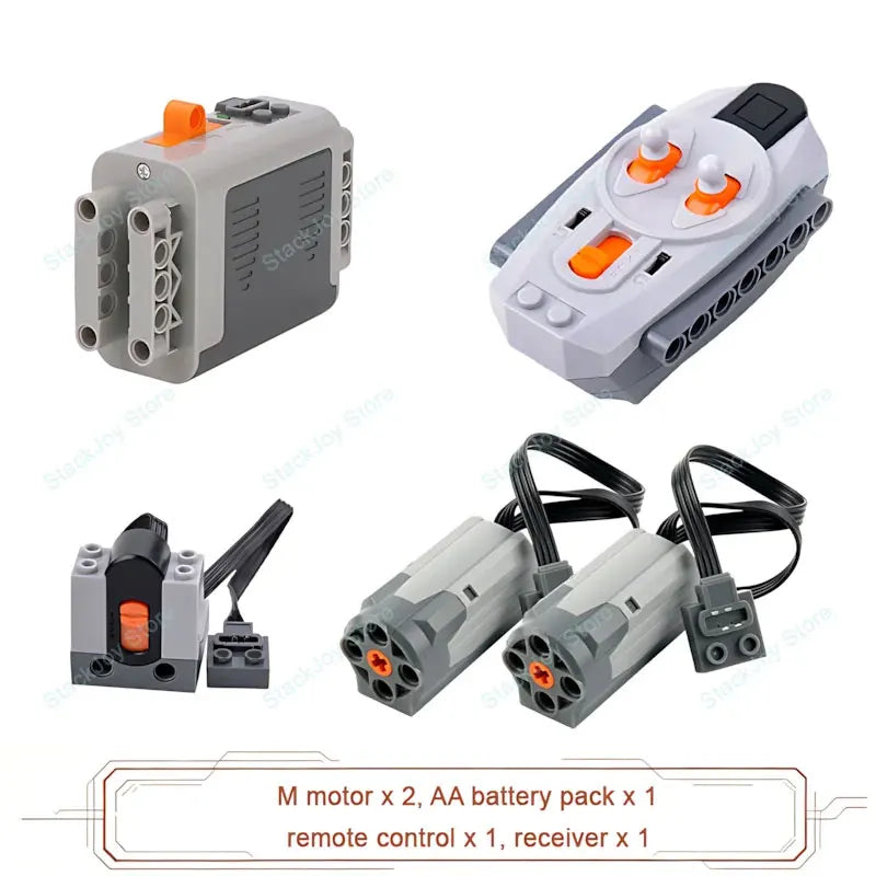 MOC Power Functions M/L/XL Motor Battery Box IR Remote Receiver for RC Car Robot Mode alternate view
