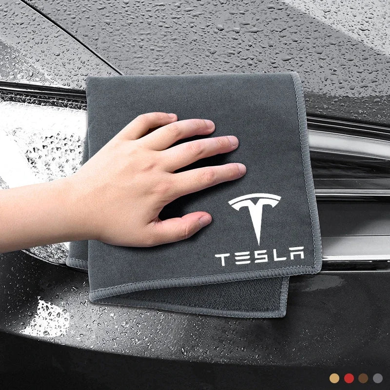 Car Interior Cleaning Soft Brush & Microfiber Towel Set | Tesla Model 3 Y alternate view
