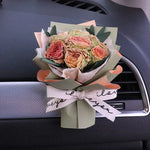 Fresh Flowers Mini Dried Flowers Bouquet for Car Air Vent Clips, Car Air Outlet Perfume Decoration, Air Fresheners Accessories