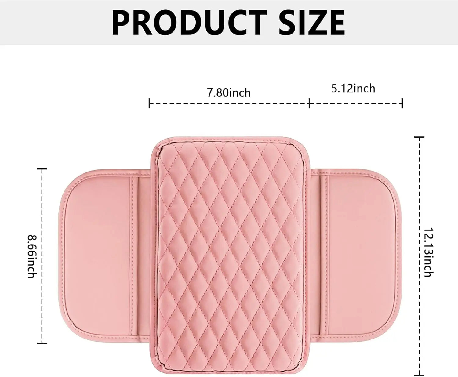Upgraded Microfiber Leather Car Center Console Armrest Cover Cushion | with 2 Storage Bags | Universal for Most Cars