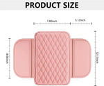 Upgraded Microfiber Leather Car Center Console Armrest Cover Cushion | with 2 Storage Bags | Universal for Most Cars