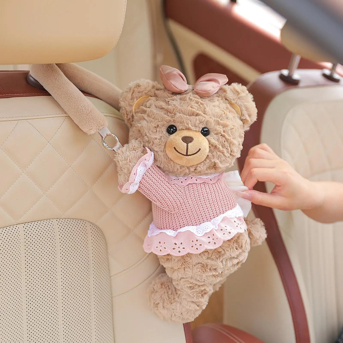 Cute Bear Car Tissue Box Holder