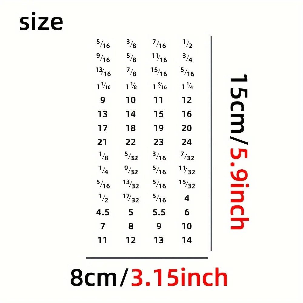 60pcs Mechanical Drive Socket Label Stickers Quick and Easy Reminder Sticker Toolbox E close-up view