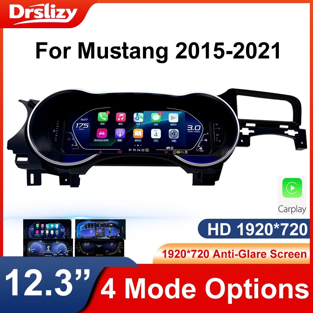 Cluster For Ford Mustang 2015-2021 Dashboard Speedometer | Digital Instrument Panel with CarPlay