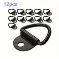 12Pcs D Rings Tie Down Anchors Ring Pull Hook Stainless Steel Lashing Ring Load Fit for Car Boat Cargo Trailer Vehicles RV Van