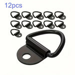 12Pcs D Ring Tie Down Anchors | Stainless Steel Lashing Ring Set for Trailers, Boats, and Vehicles