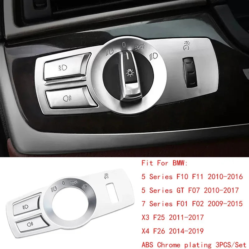 For BMW 5 6 7 5GT X3 X4 X5 X6 Headlight Switch Button Cover Engine Start Stop Switch Dec detail view