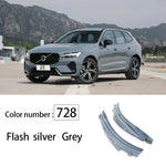 Volvo XC60 Mud Flaps (2018–2024) | Rear Wheel Fender Splash Guards with Blue Accent close-up view