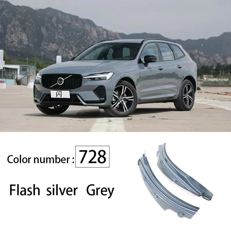 Volvo XC60 Mud Flaps (2018–2024) | Rear Wheel Fender Splash Guards with Blue Accent close-up view