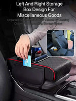 Car Armrest Box 5in1 Car Tissue Box Water Cup Holder Multifunctional Storage Bag Thicken Height Pad Arm Rest Cushion with Pocket