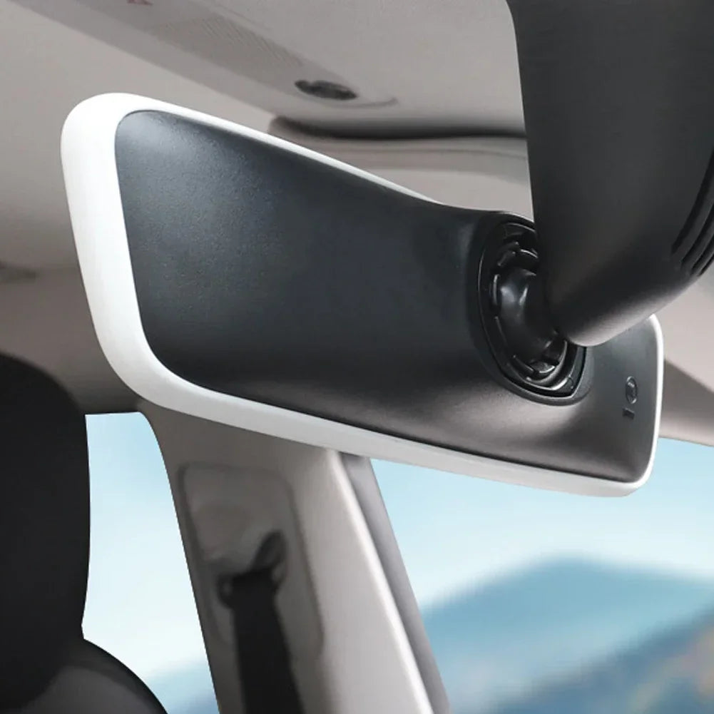 Car Rear View Mirror Protector Frame for Tesla Model 3 Y S X Silicone Center Console Accessories Int