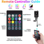72/48/36 LED RGB Car Foot Ambient Light with USB Cigarette Automotive Interior Lights St detail view