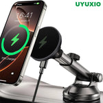 UYUXIO Car Mount Charger | 30W Magnetic Wireless Car Phone Holder for iPhone
