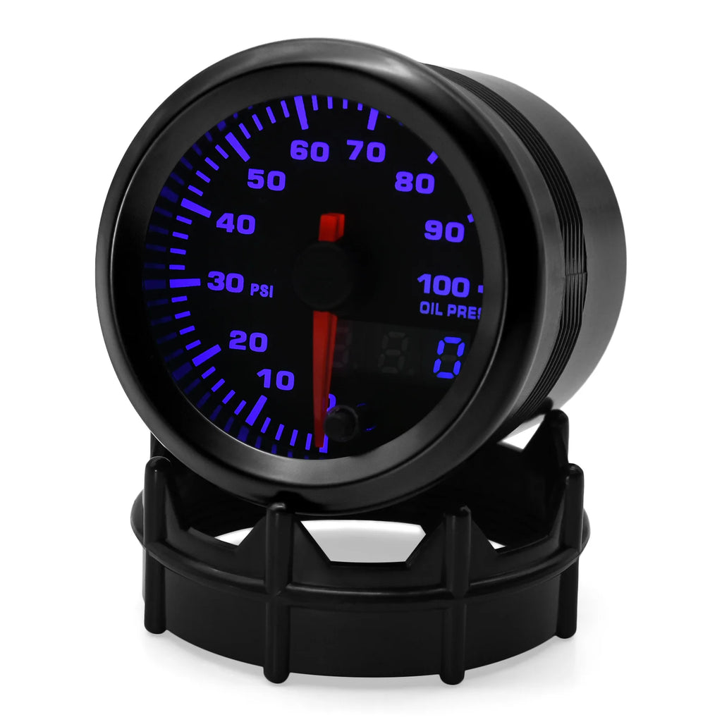 52mm 7 Colors LED Boost Water Oil pressure Voltmeter Air fuel Ratio EXT Temp Gauge Tachometer Dual Display Auto Car Gauge Pods