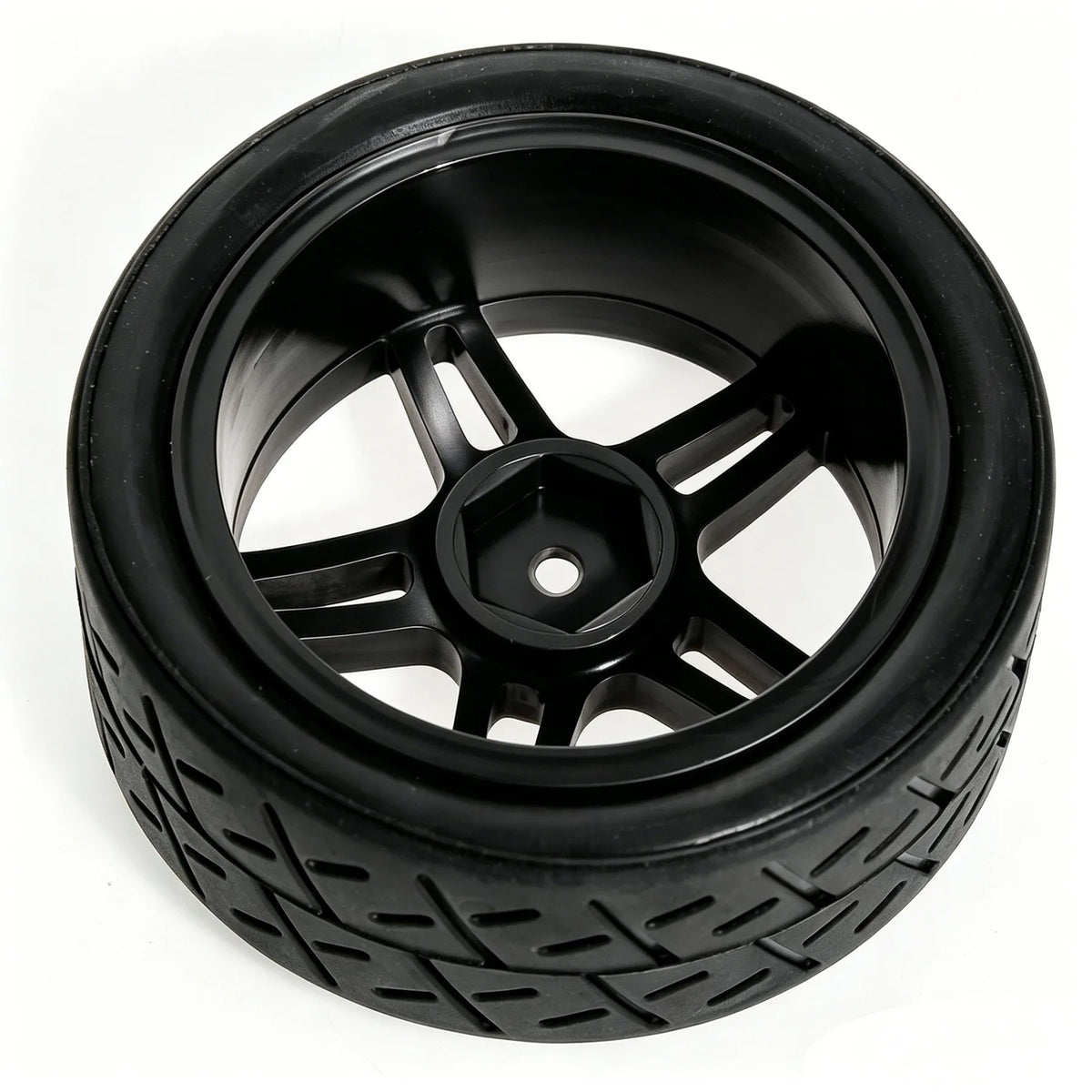 1/10 RC Touring Car Tires With Wheels 12mm Hex For Tamiya TT01 TT02 close-up view