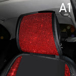 Ladies Car Interior Accessories Shiny Diamond Universal Car Seat Cover Fashion Luxury close-up view